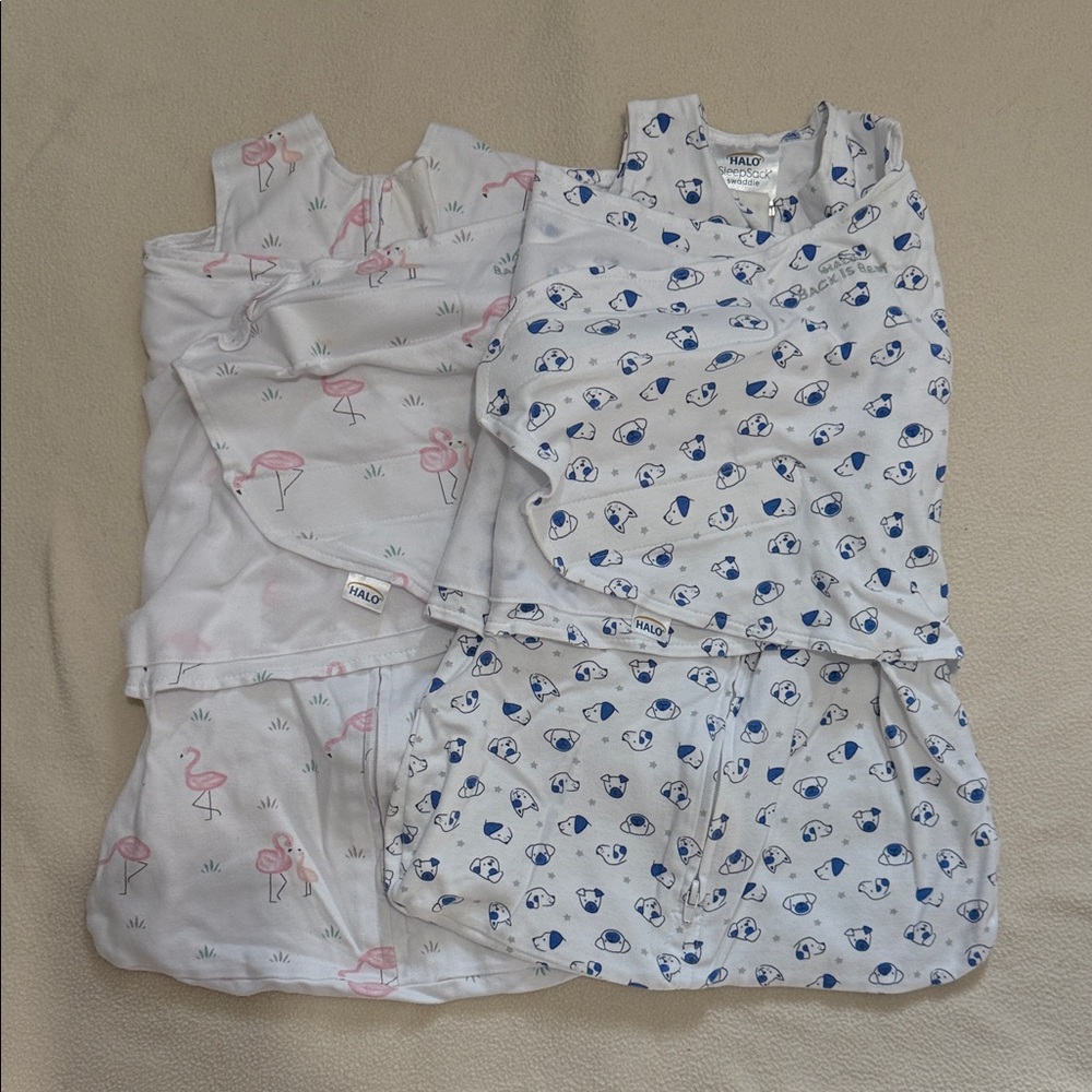 Halo Kids Sleep Sack Swaddles - Pink and Blue Patterns
